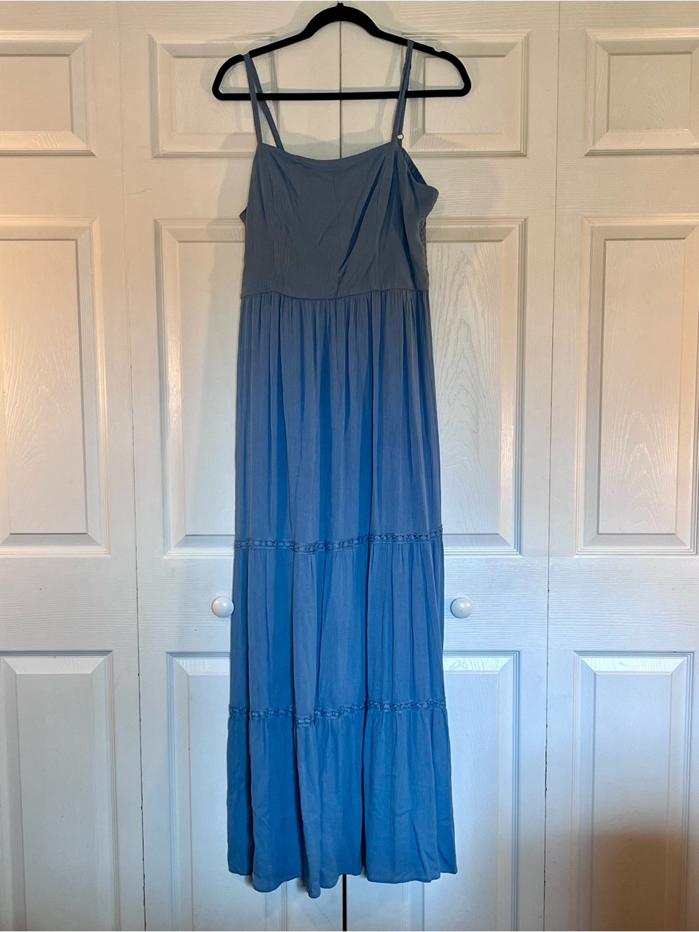 Lily Rose Blue Spaghetti-Strap Maxi Dress